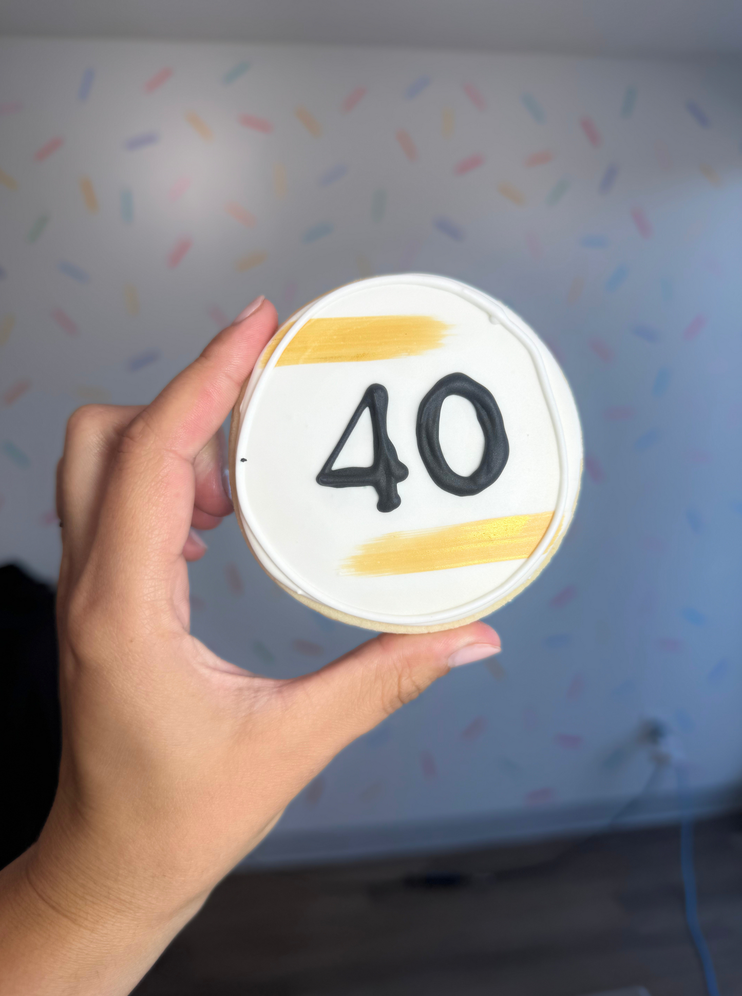 Gold Birthday Cookies