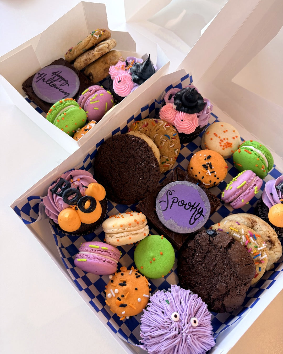 Small and large Halloween grazing boxes